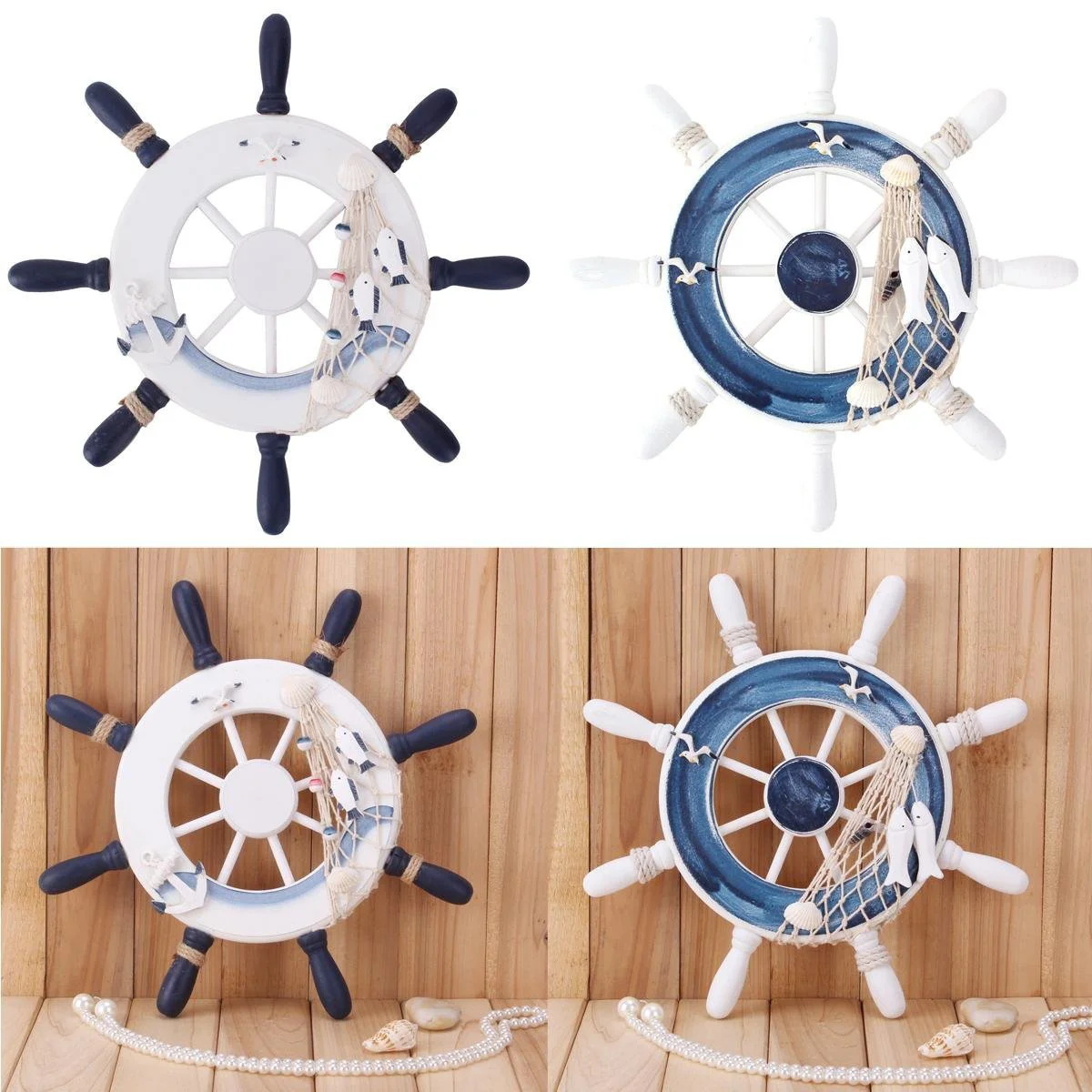 House Decorations for Home Rudder Wall Decorate Ship Steering Nautical Boat Wheel