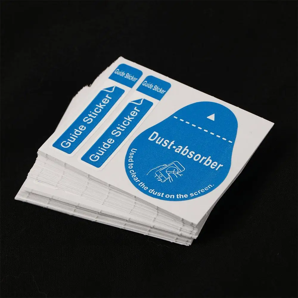 Guide Sticker Tempered Glass Dust-absorber Dust Papers Dust Removal Sticker Cell Phone Dust Absorber Screen Cleaning Tool