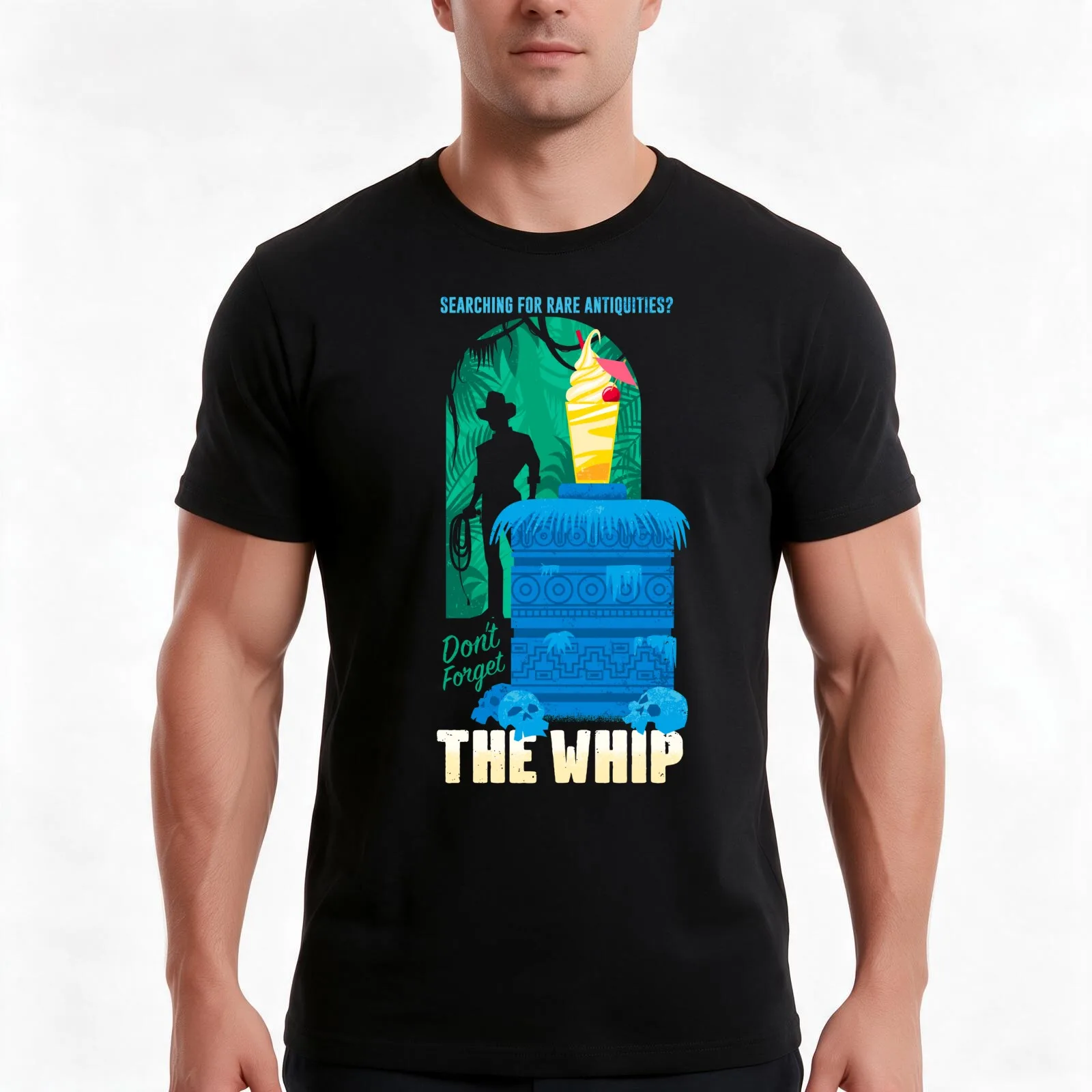 Searching for rare antiquities? Don't forget the whip! T-Shirt Summer Casual Cotton Tee Oversized Streetwear Tops 100% Cotton
