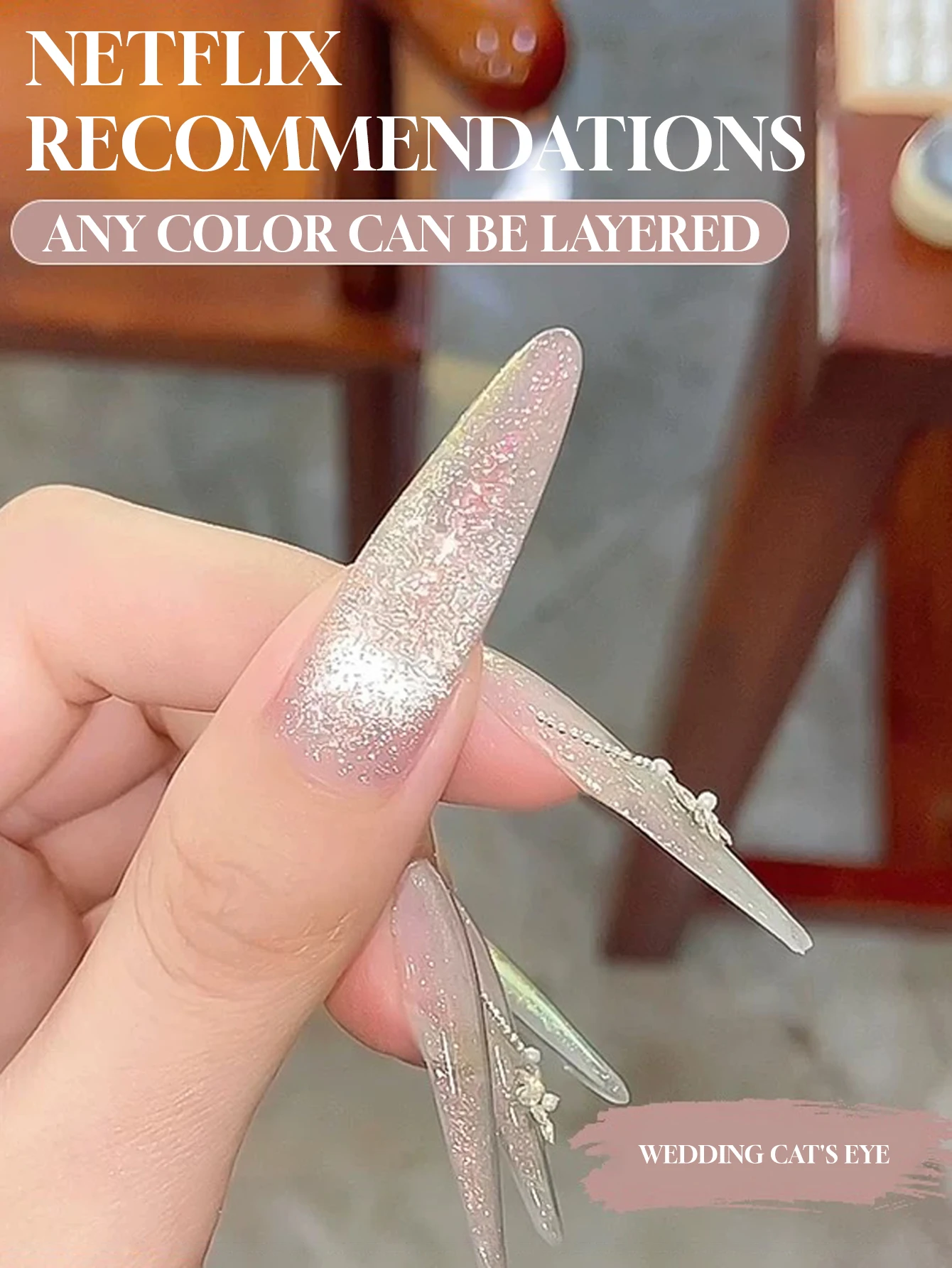 ยาทาเล็บเจลแคทอายสีน้ำใส 12 มล. 1 ชิ้น สำหรับงานแต่งงาน คอลเลคชั่นใหม่ฤดูหนาว 2025 - ไม่ต้องใช้เบสโค้ท ยาทาเล็บแคทอายเงางามพิเศษ