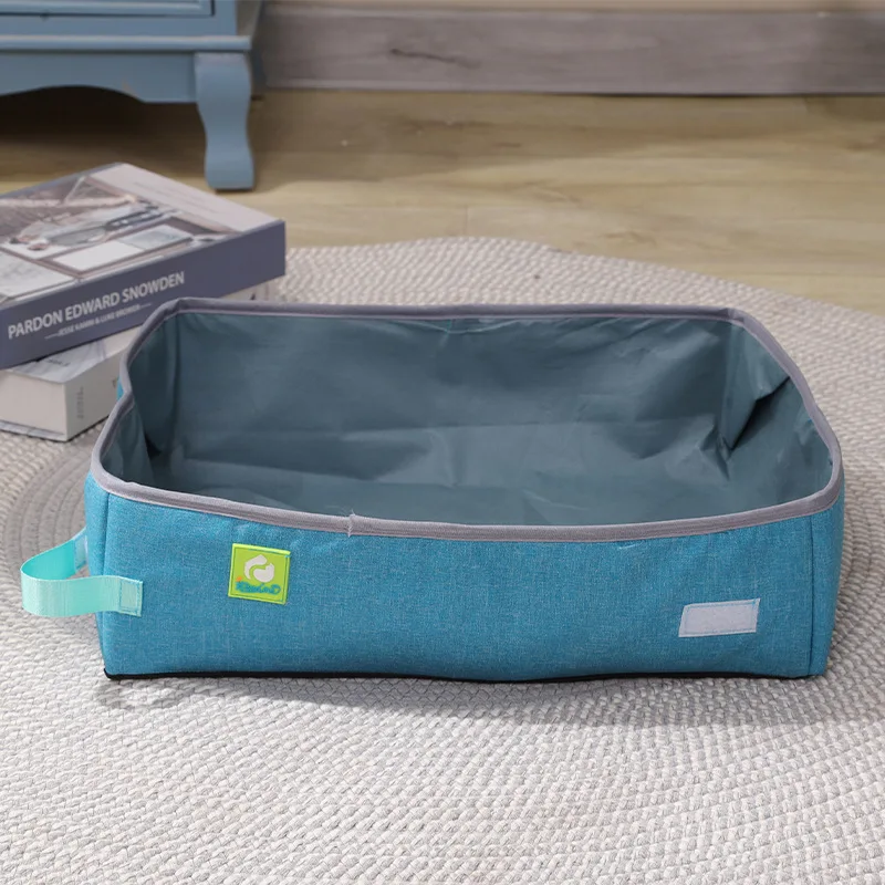 Caja de arena plegable portátil para gatos, bandeja de inodoro para perros, orinal para gatos, impermeable, para exteriores