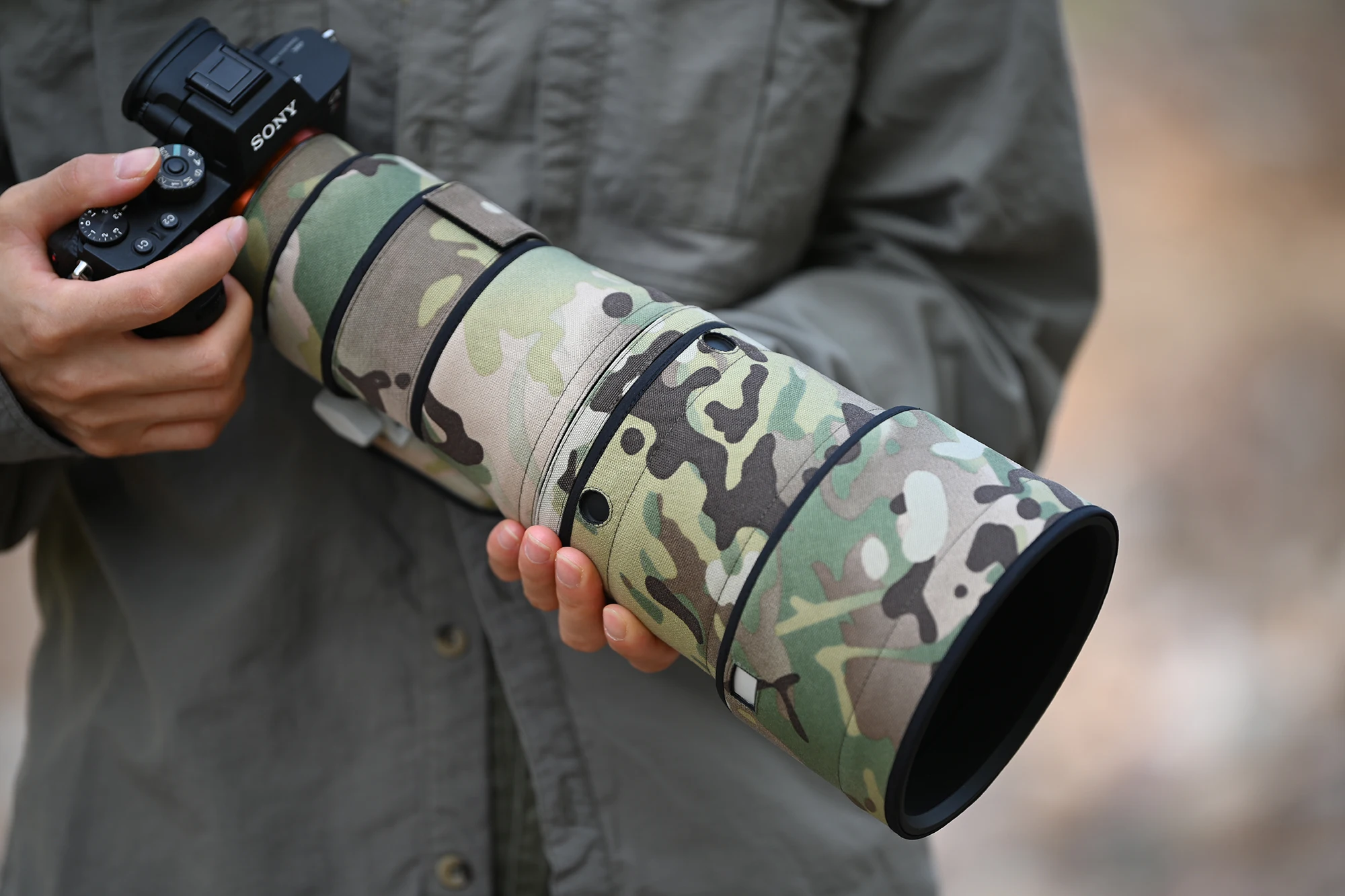 ROLANPRO Wasserdichter Objektivschutz für Sony FE 600mm F6.3 GM OSS Camo Regenschutz Schutzhülle SEL600F63GM Etui 600F6.3GM Stoff – Detail 23