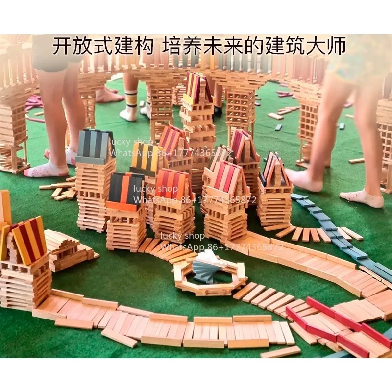 Building Block Wooden Kindergarten Construction