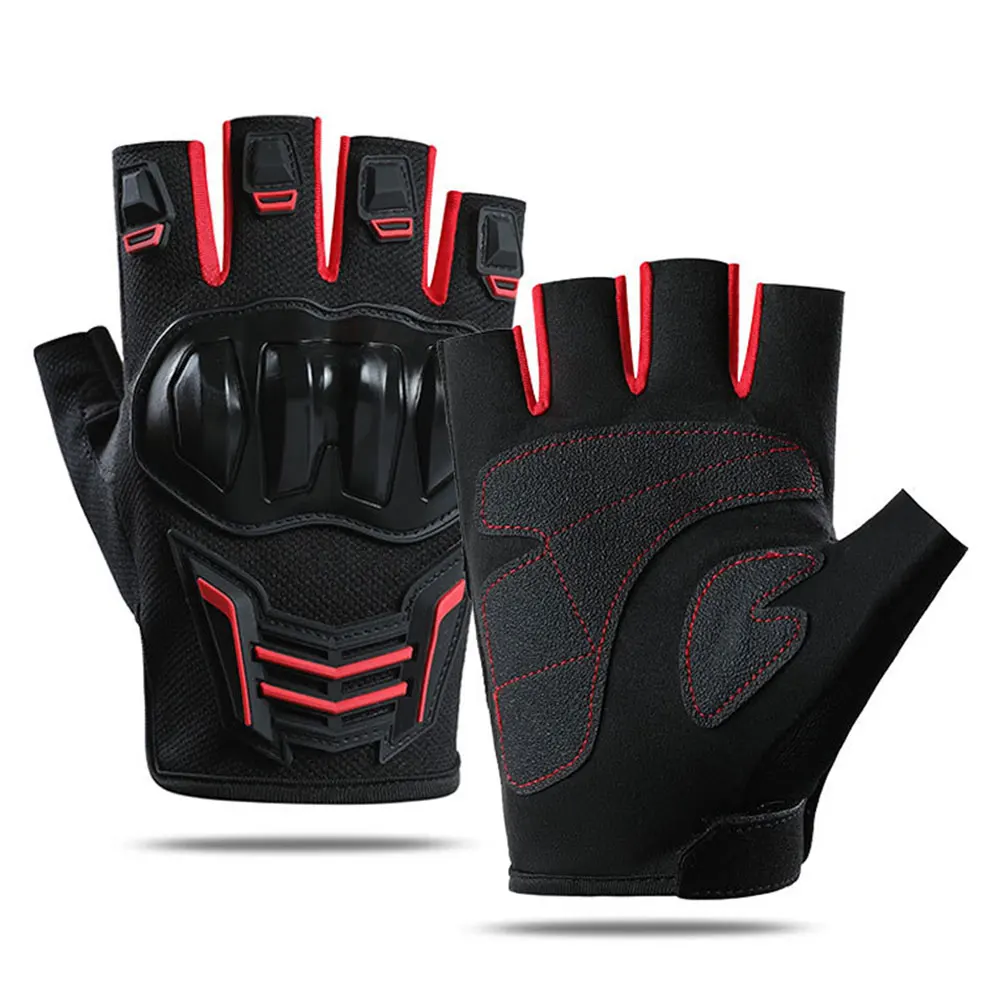 تنفس دراجة نارية قفازات الصيف نصف اصبع Guantes موتو الرجال دراجة نارية قفازات ركوب الخيل واقية والعتاد ATV MTB قفازات ركوب الدراجات #1