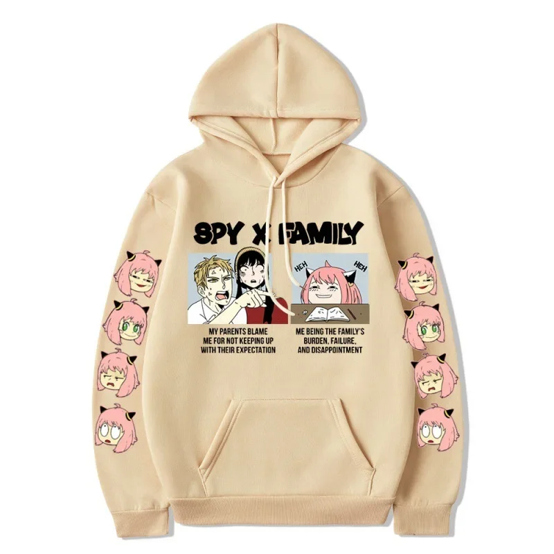 Anime Spy X Family Characters Leisure Life Women's Clothing Hoodies Street Trend Sports Style Creative Fashion Matching Fun