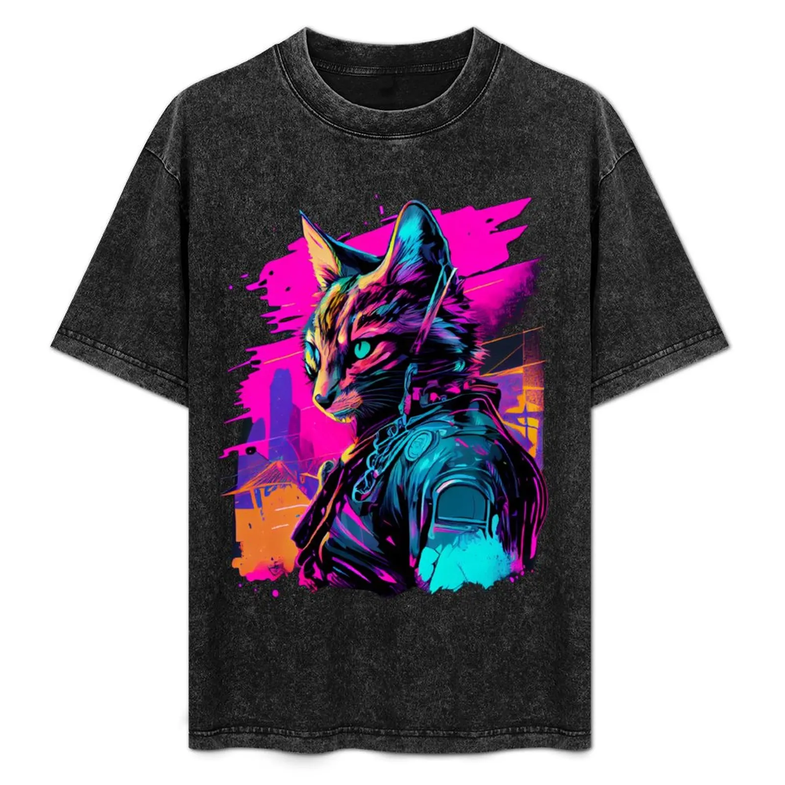 

Lynx Synthwave T-Shirt Plus Size Lightweight Top