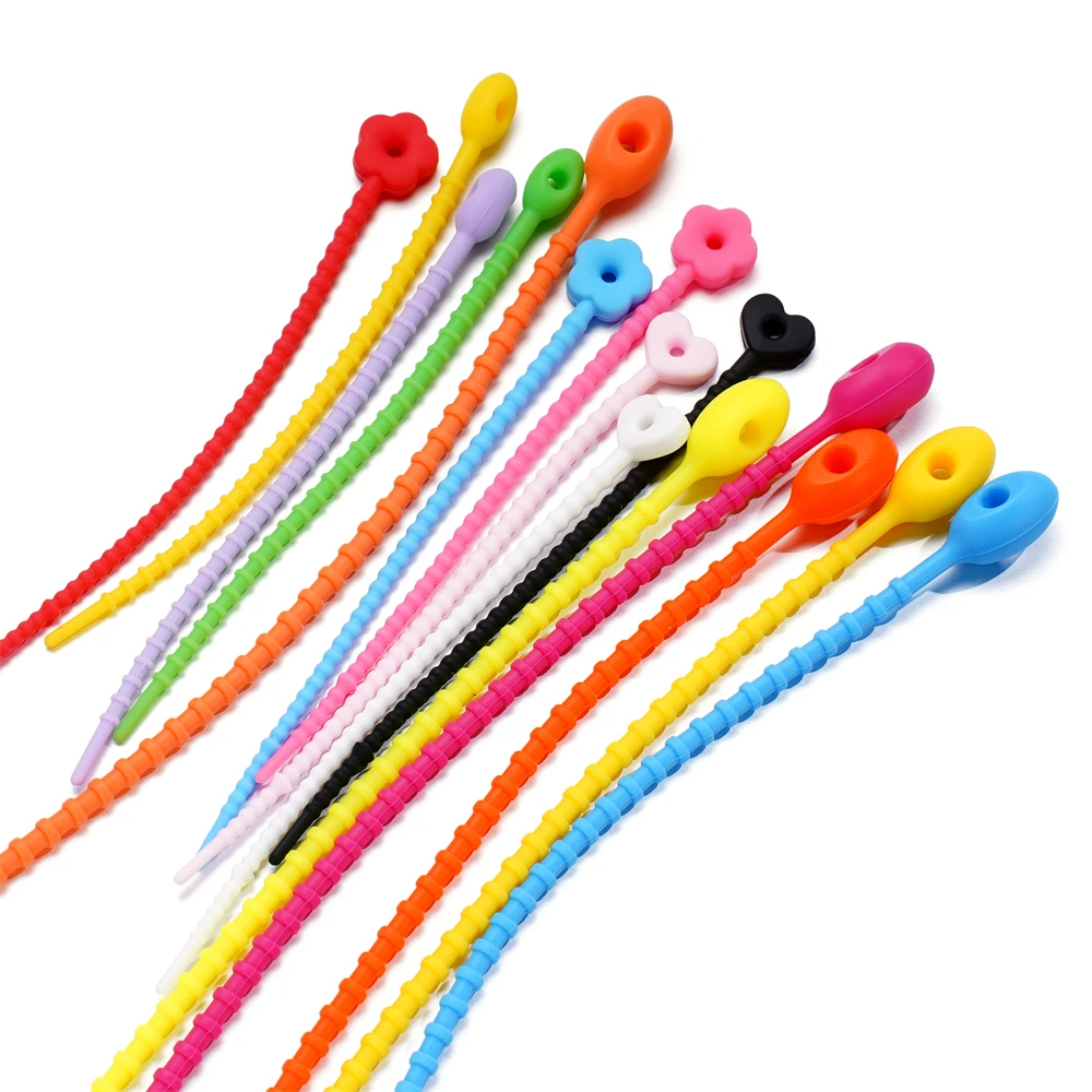 5pcs/lot Adjustable Colorful Bag Resin Hung Cord Keychain Card Hooks Ropes For DIY Handbag Bag Key Jewelry Making Supplies