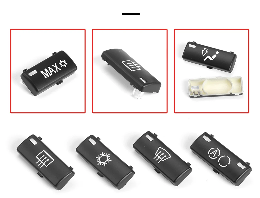 14pcs/set Car Climate Control Air Conditioning Switch Button Covers for BMW 5 Series E39 X5 E53