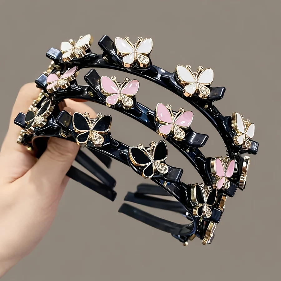 

Набор из 3 заколок для волос: двойные заколки-невидимки для прически «Принцесса», боковые заколки для челки, аксессуар для плетения кос