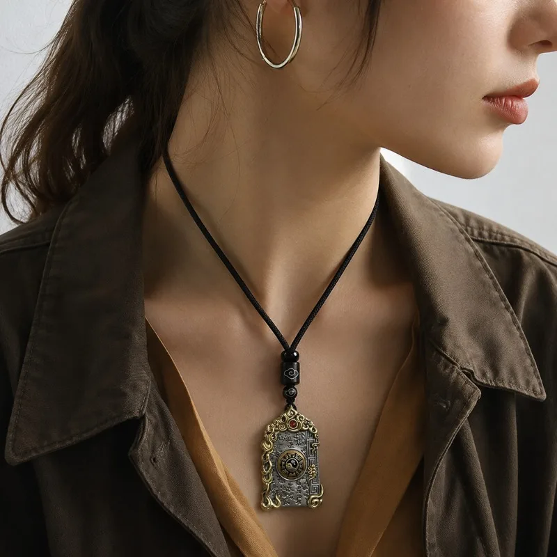 Oriental Taoist Culture Embossed Talisman Pendant Bagua All Gods Mantra Unisex Charm Pendant Wenwan Gift view 5
