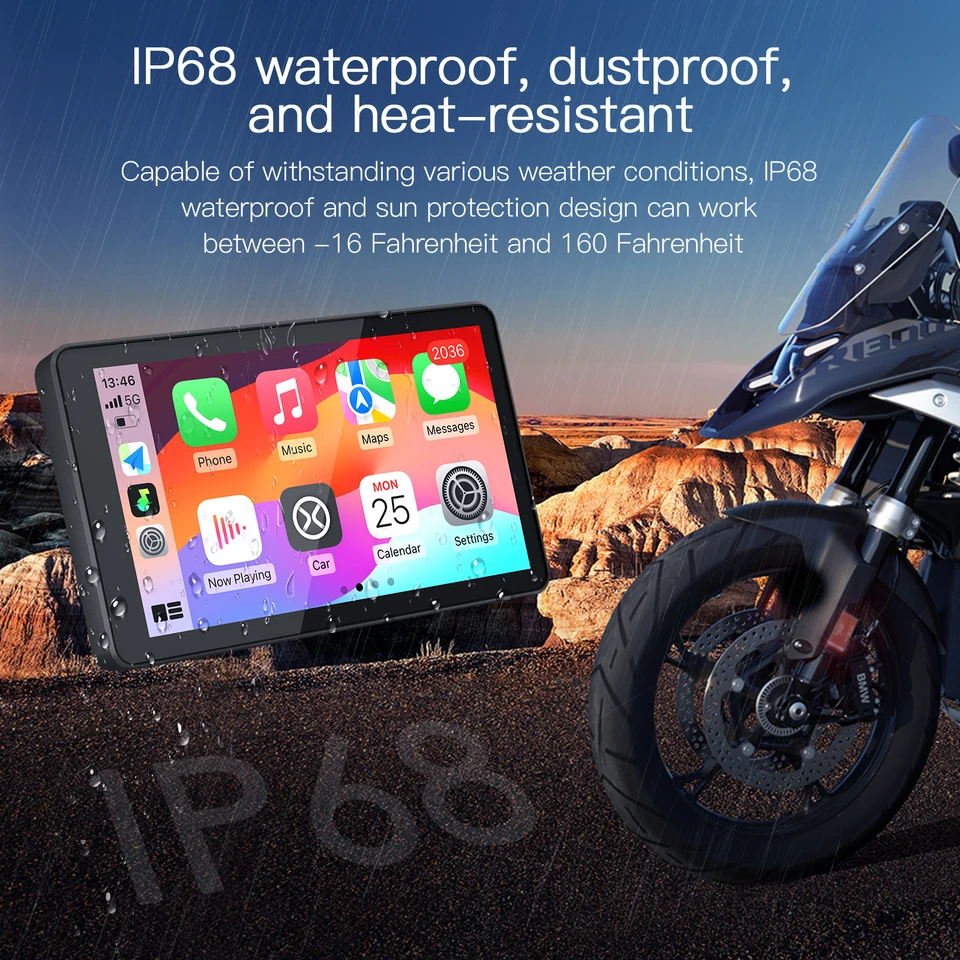 CARABC DB601 For BMW 6-inch Portable Screen GPS Motorcycle