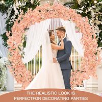 Artificial Cherry Blossom Tree, Fake Tree Cherry Blossom Tree Artificial Champagne Pink Sakura Tree for Party, Wedding, Office