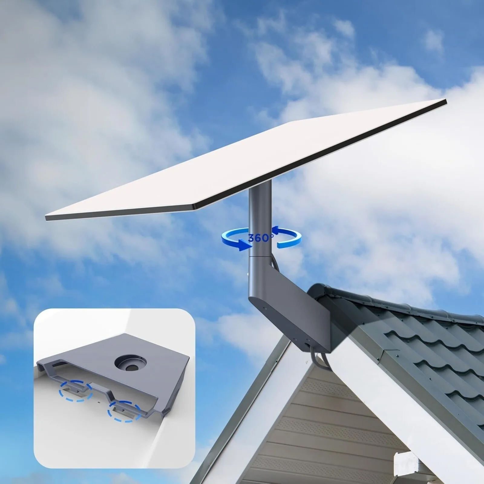 Wall Roof Mount Short Pole Bracket for Starlink Gen 3 V3 Standard 4 4X Aluminum