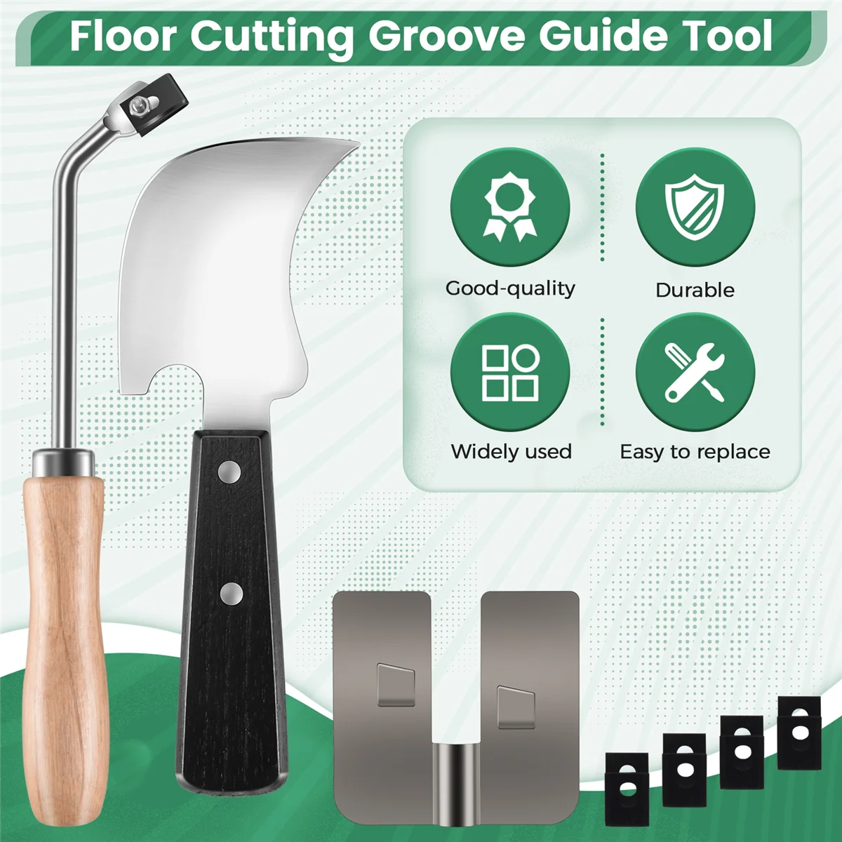 Kit de soldadura de suelo de vinilo de acero inoxidable, 7 piezas, accesorios para guía de ranura de corte de suelo