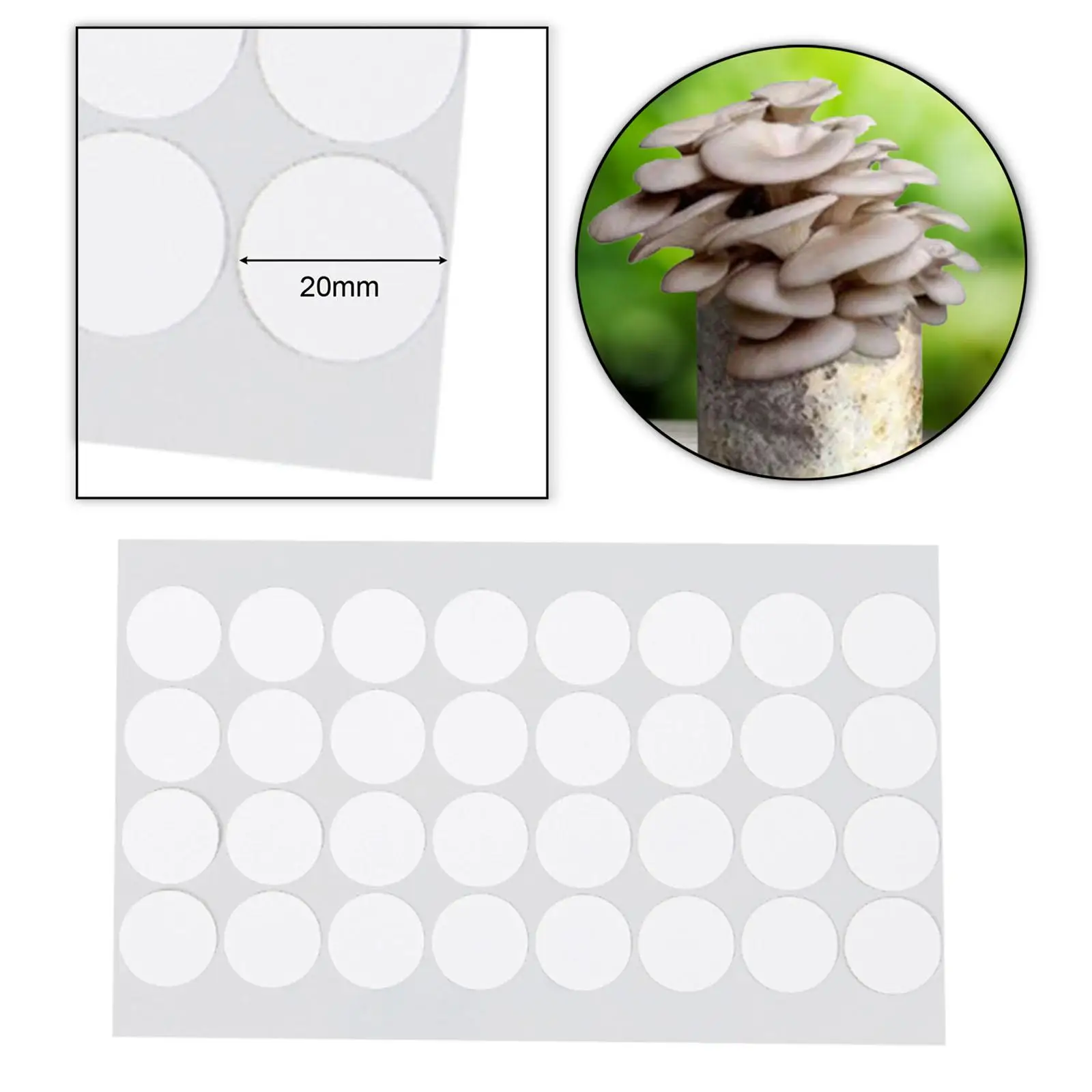 Synthetic Filter Paper Stickers Strong Adhesive Gas Exchange Laboratory Supply Waterproof Durable Breathable 20mm PTFE Membrane