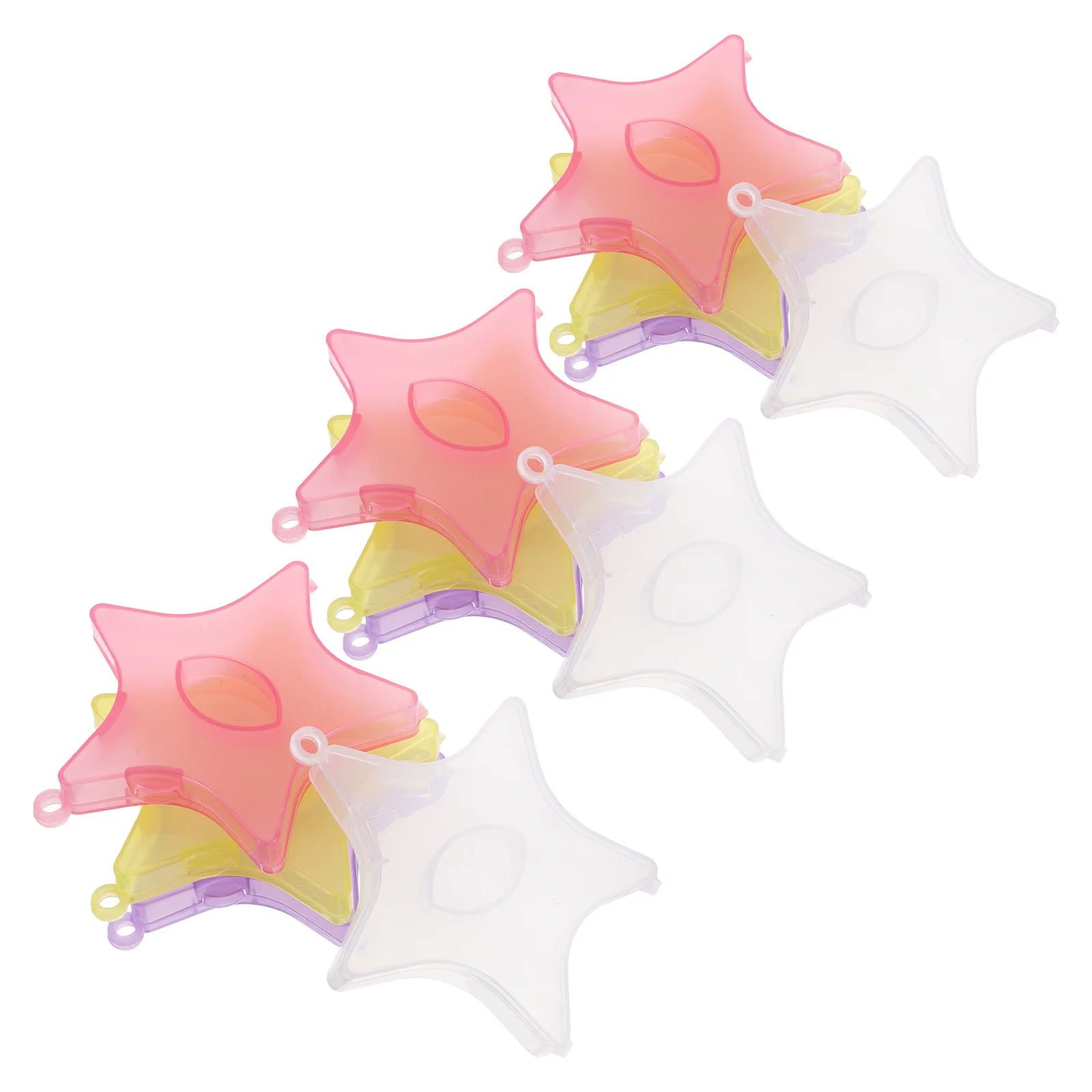 12Pcs Farbige Wimpern Lagerung Box Set Stern Form Falsche Wimpern Organizer Tragbare Reise Fall Wiederverwendbare Leere Wimpern Boxen Mehrfarbig