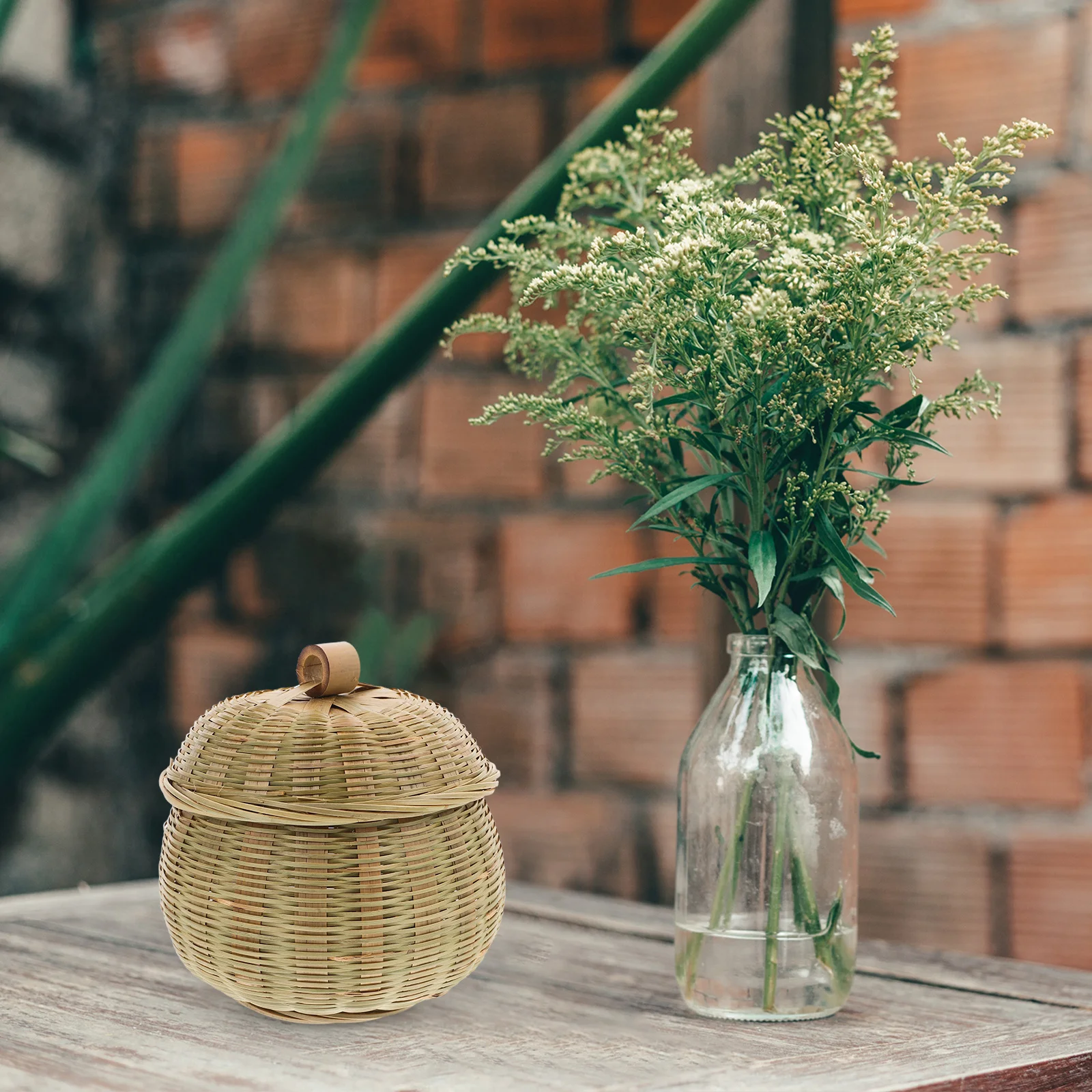 

Bamboo Tea Candy Storage Basket Flavor Lid Design Home Kitchen Pantry Organizer Bamboo Baskets Decorative Baskets