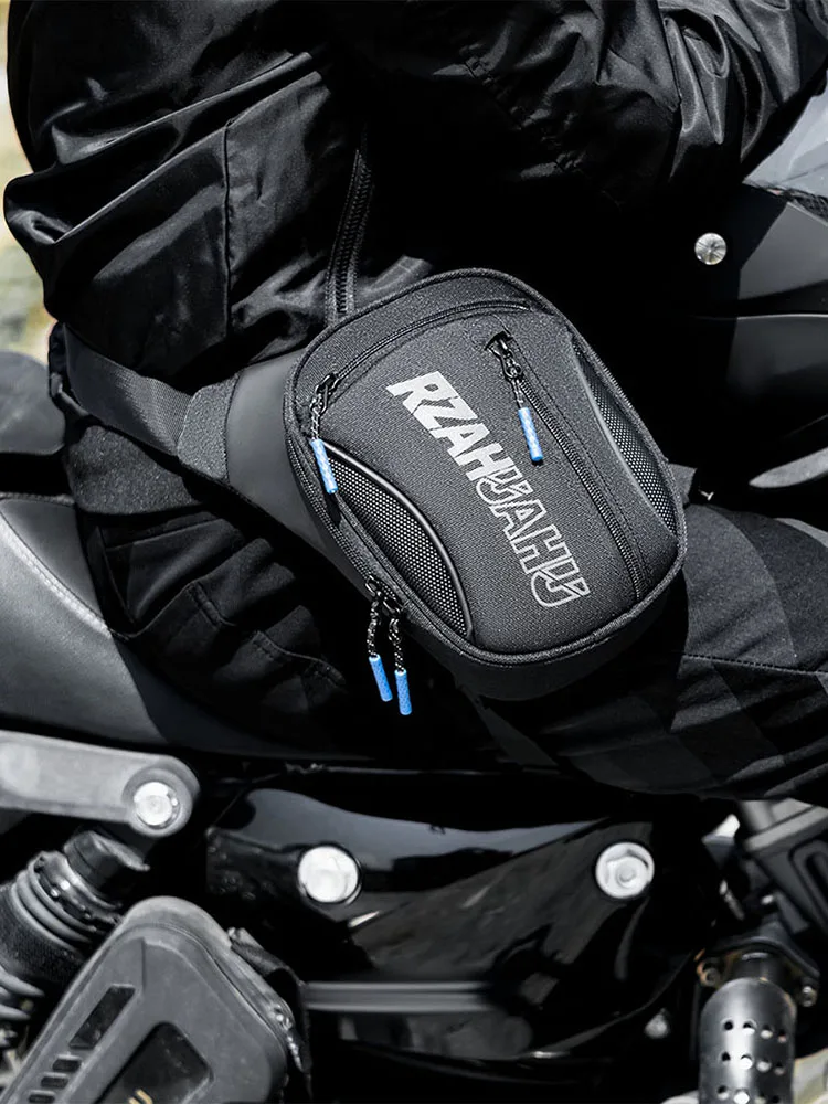 

Motorcycle Hip Bum Bag Waterproof Motorbike Riding Chest Bag Adjustable Motorcycle Crossbody Bag for Hiking Camping Fishing