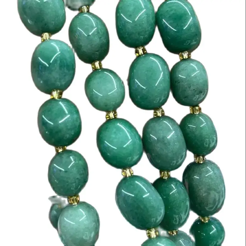Natural Green Agate Conformal Irregular Faceted Loose Beads For Jewelry Making DIY Necklace Bracelet 15\'\'10-15mm