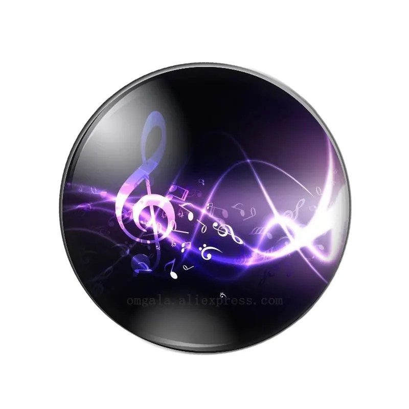 New Music notes Beauty 10pcs 10mm/12mm/18mm/20mm/25mm Round photo glass cabochon demo flat back Making findings ZB0680