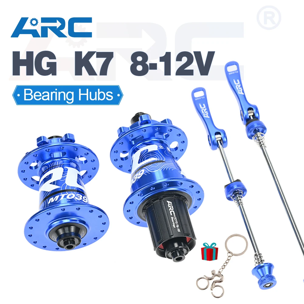 

ARC MT-039F/R Hub 4 Bearing MTB Mountain Bike Hub Front and Rear 32 Hole Disc Brake Bicycle Hubs XD 12 Speed QR Bike Wheel Hub