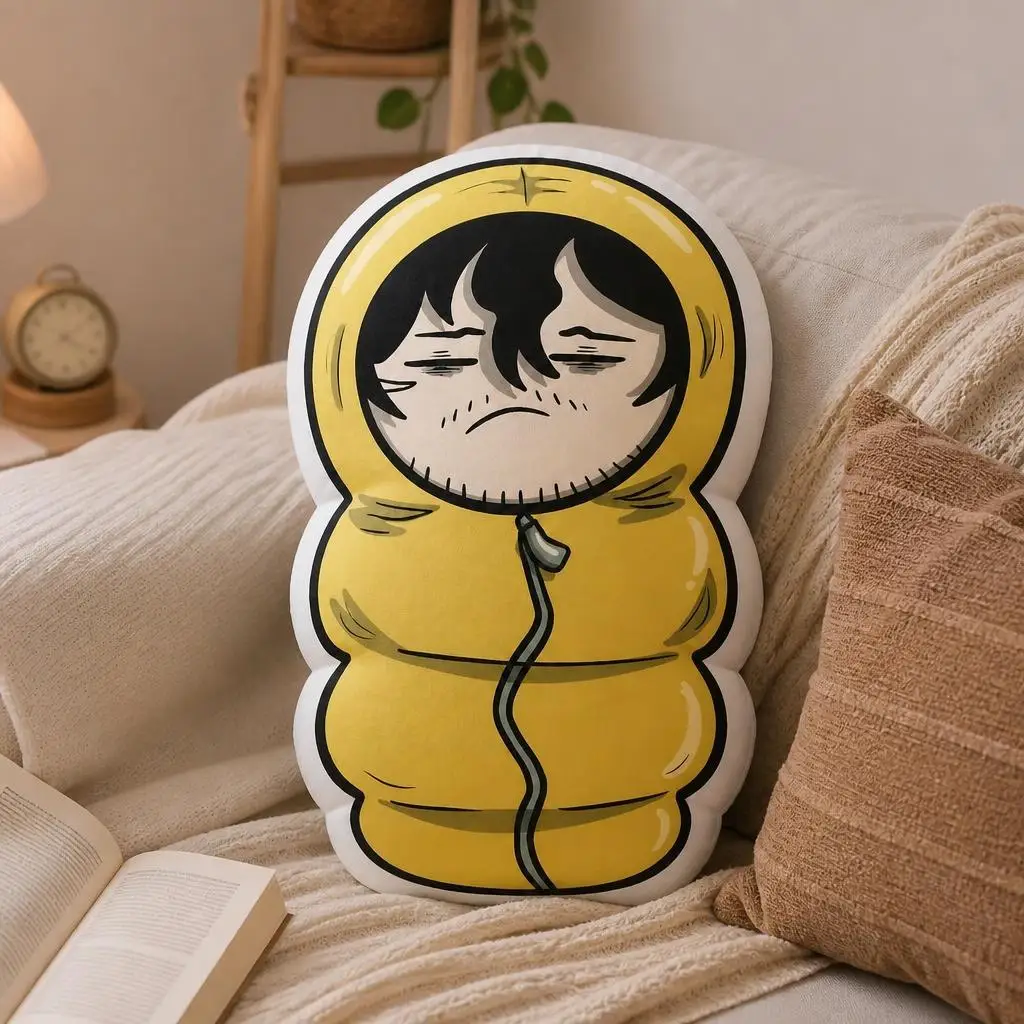Sleepy Aizawa Shota Anime Plush Pillow Cushion Irregular Stuffed Throw Pillow Home Decor Gift Sofa Bed Couch