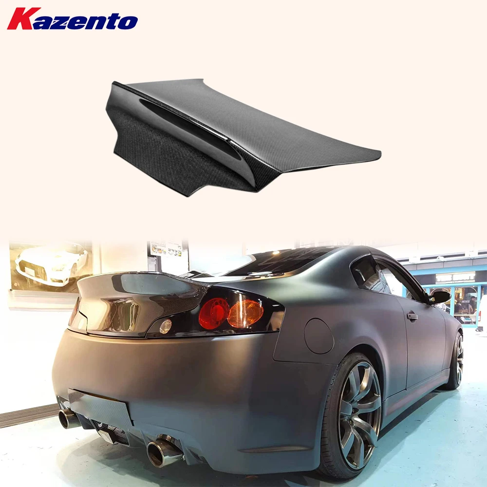 

For Infiniti G35 Coupe Only 03-07 Carbon KZ Style Rear Ductail Trunk Boot Lid