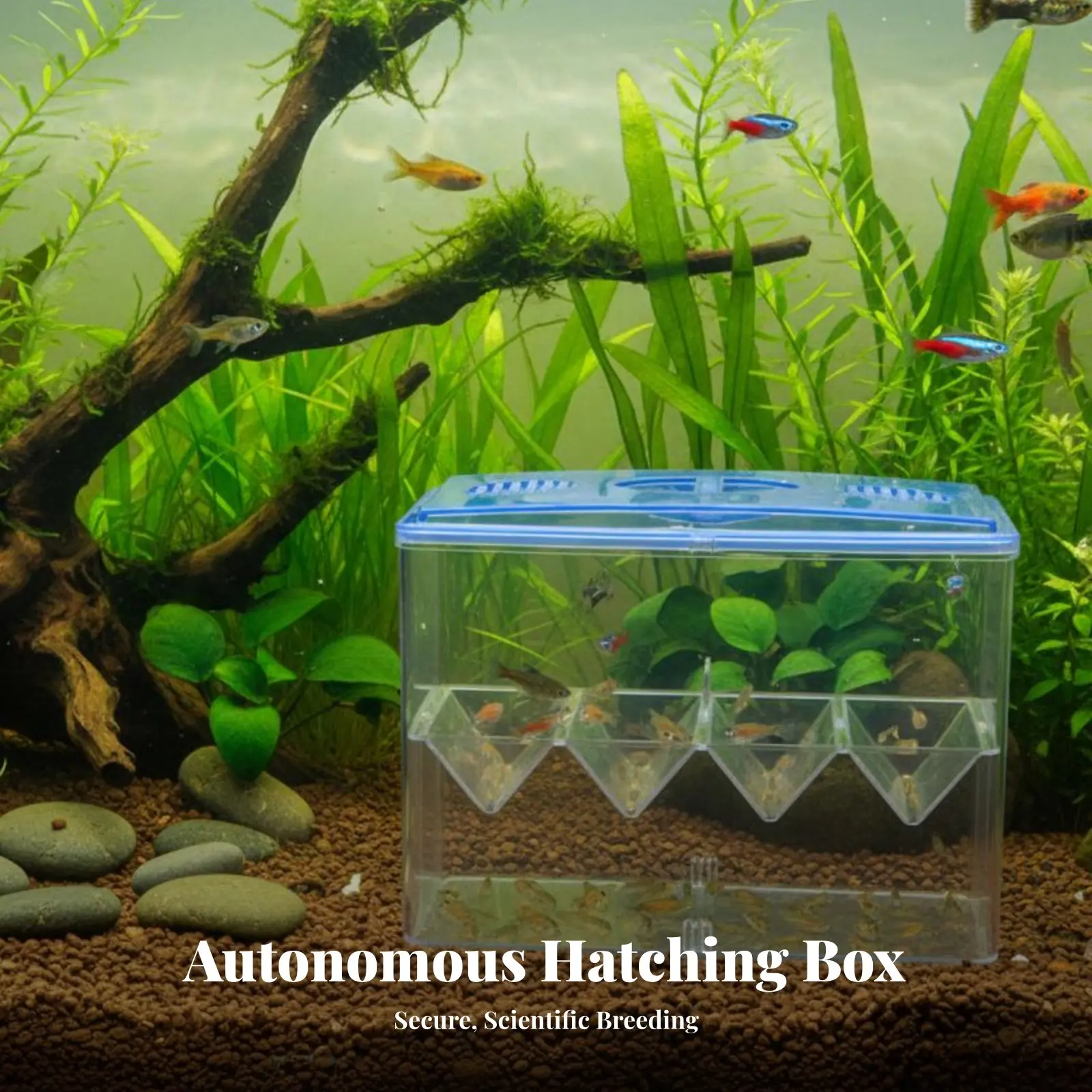 

Acrylic Aquatic Creature Breeding Box Double Level Design Aquatic Creature Breeding Box Aquatic Habitat Breeder Container Vented