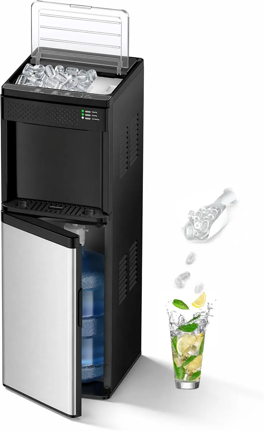 4 In 1 Bottom Load Water Dispenser Ice Maker Hot Room Cold Water