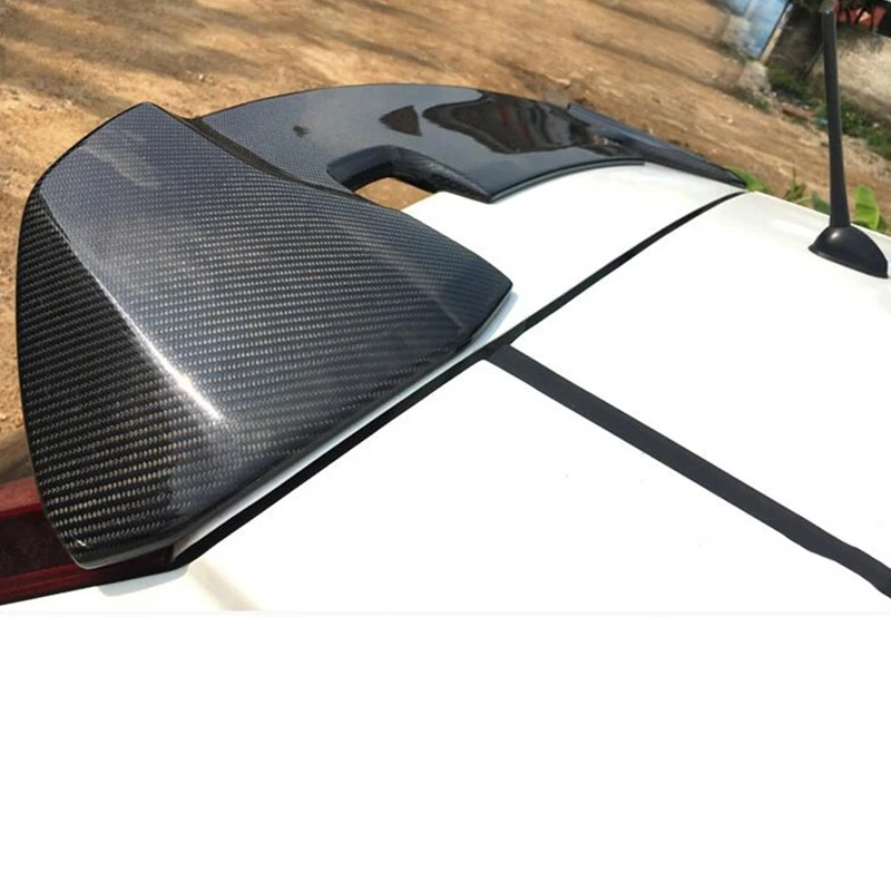 Estilo RS Real De Fibra De Carbono Spoiler Telhado, Acessórios Do Carro Tronco, GK5 Cauda Asa Body Kit, Honda Fit Jazz 2014-2018 Ano