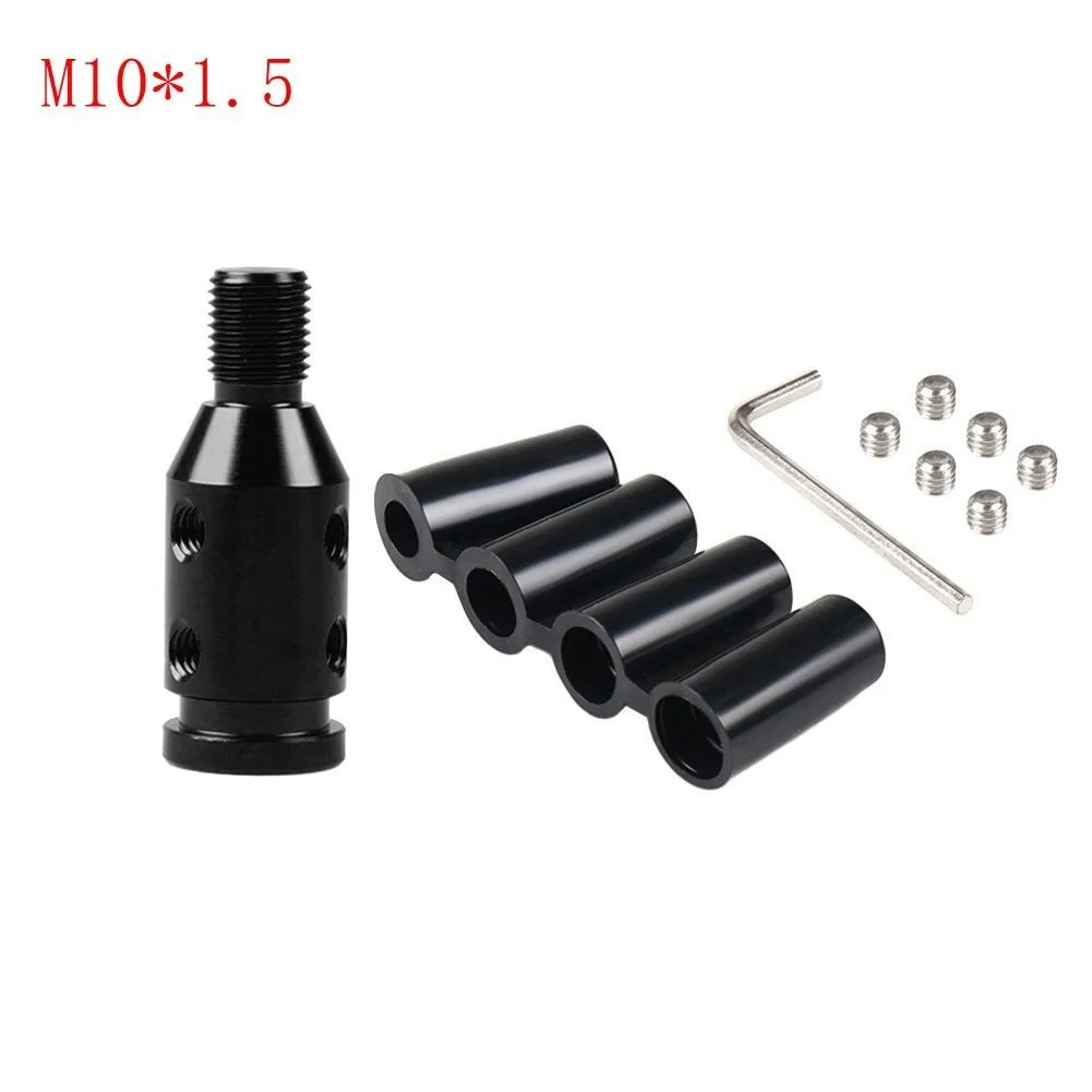 Universeller Auto-Aluminium-Schaltknauf-Adapter für Schalthebel ohne Gewinde M10 x 1,5/M12 x 1,25 SK-1054