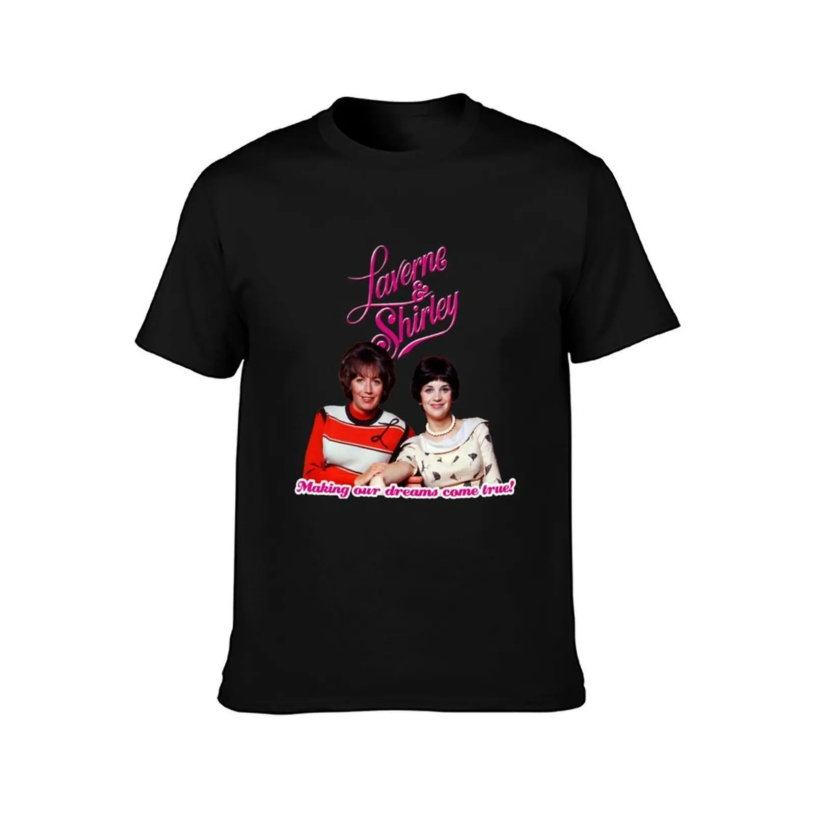 70s Laverne & Shirley Happy Days Spin off dreams tribute T-Shirt Casual Loose Short Sleeve Tee for Men