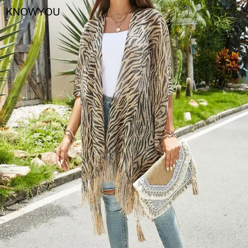 Borla ouro biquíni praia cobrir sexy leopardo praia nadar biquíni quimono cardiga ver através de cada vestido túnicas para mulheres xales