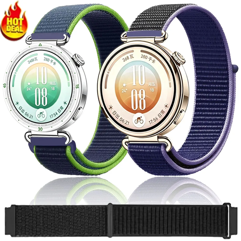 18mm Nylon Loop Strap for Huawei Watch GT7-6-5-4 41mm Comfortable Bracelet Wristband for Huawei Watch 5 GT5 Pro 42mm Watchband
