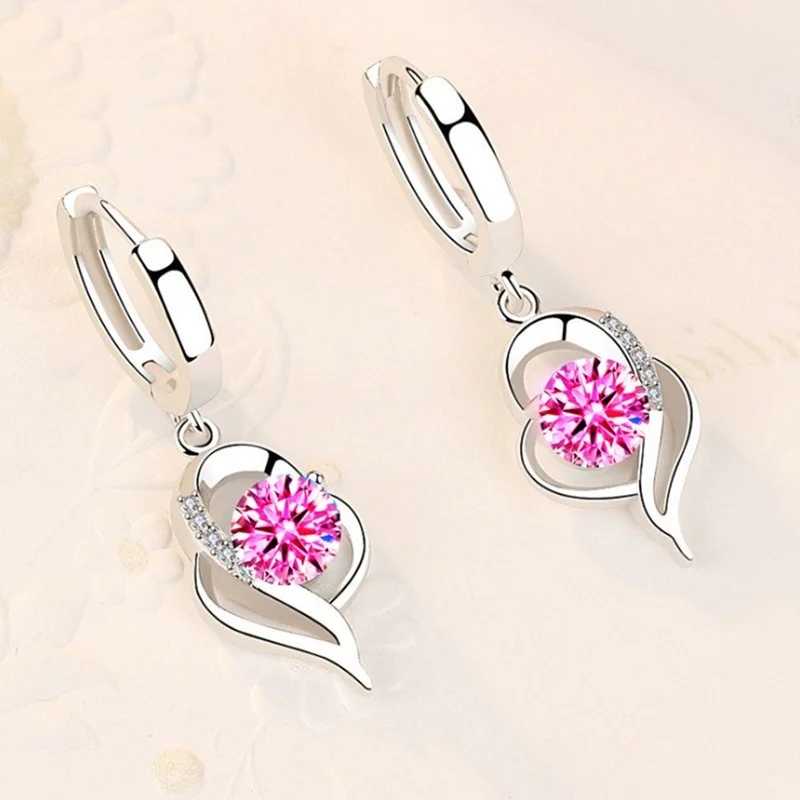 Pendientes Plata Esterlina Zirconia Multicolor - alternate angle