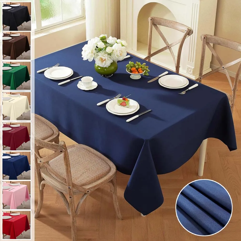 

Dustproof Rectangle Tablecloth Solid Color Table Cover for Wedding Banquet Hotel Dining Home Office Party Outdoor Camping 테이블커버
