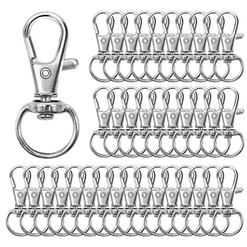 20 sztuk breloczek z klipsem haczyki zapięcia obrotowe smycz karabińczyk zapięcie z pazurem homara do breloka DIY rzemiosło jubilerskie (32mm)