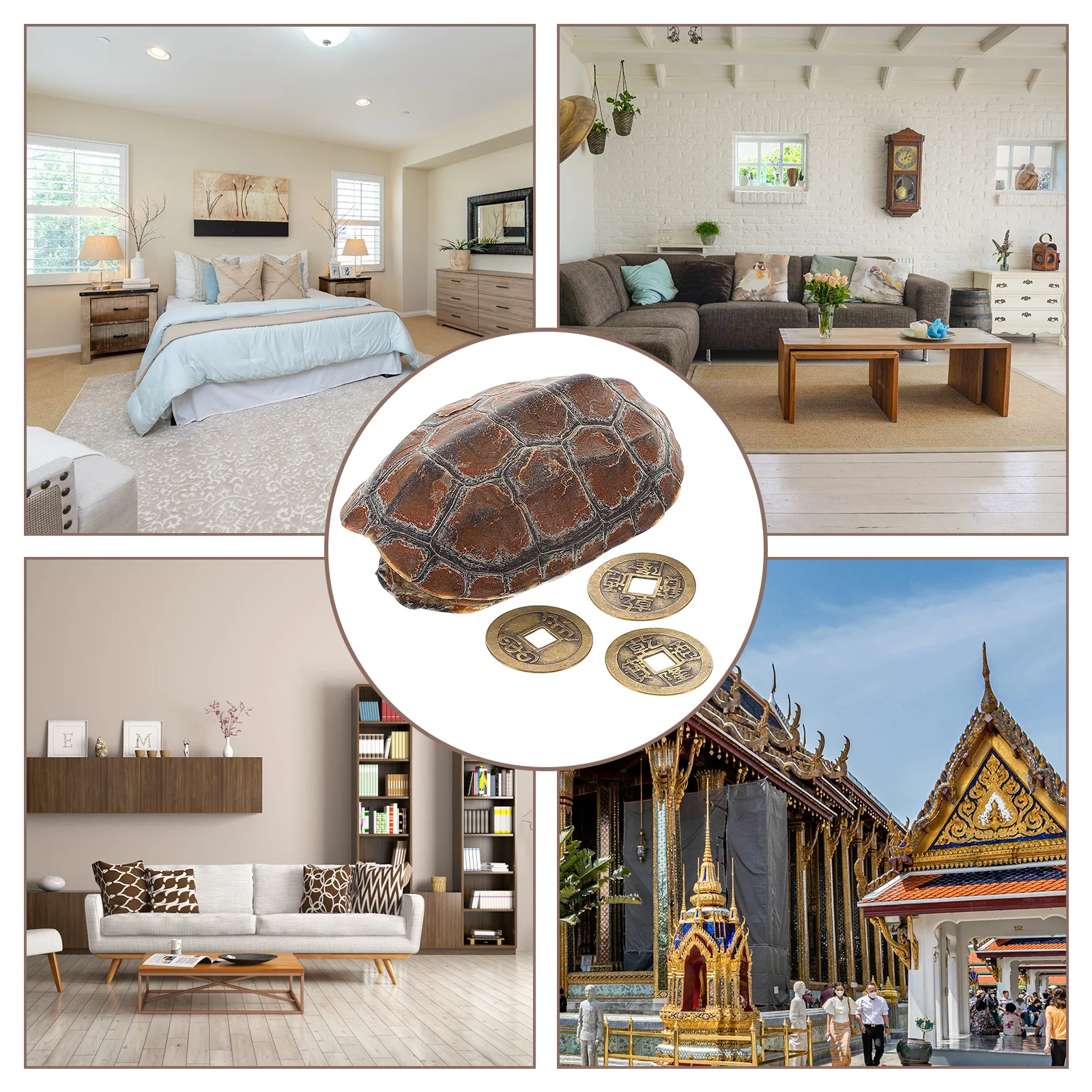 1 набор ретро черепахового раковины для гадания, декоративный элемент для квартиры