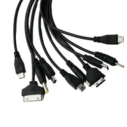 10 In 1 Portable USB Charger Cable /3.5mm/ USB / Micro USB mini USB Multi Charging Date Cable For Smartphone