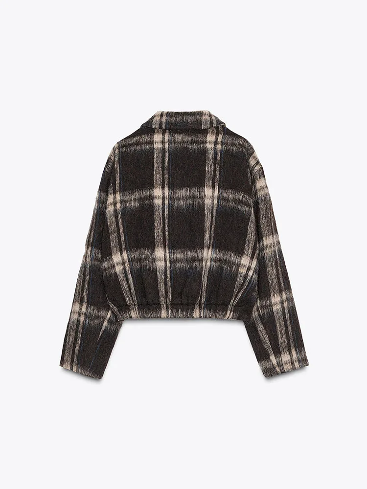 

Faionable Sweet Plaid Jaet, женское осеннее новое поступление, украшенное элегантным персоналом, китайская верхняя одежда Sle