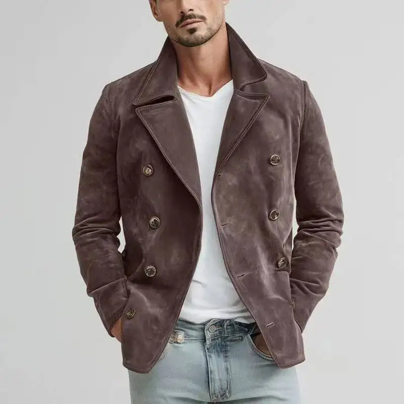 Spring New Man Versatile Jackets Fashion Dirty Blazer American Size Hip Hop Casual Button Cardigan Coat Retro Outwear