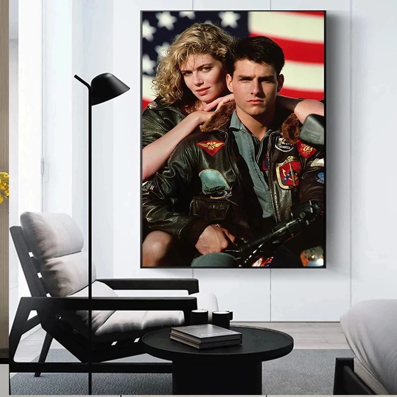 Top Gun Maverick Posters Nordic TV Movie 1986 Retro American Action Film Canvas Painting Wall Art Picture Prints Room Home Decor