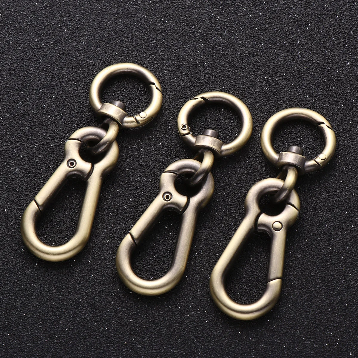 

3 Pcs Pet Traction Rope Spring Coil Keychain Strap Buckle Buckles for Strapping Straps Belt