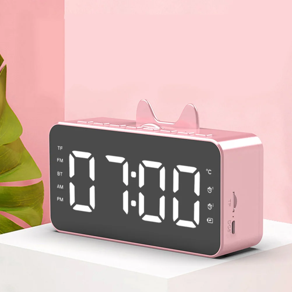 

Speaker Alarm Clock Speakers Large LED Clocks Abs Compact Wireless