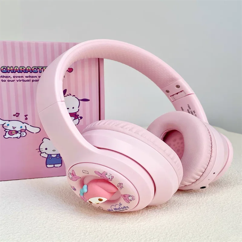 

Sanrio семейная серия Kuromi My Melody, новые наушники smart Bluetooth, Беспроводная игровая гарнитура Cinnamoroll, милый подарок