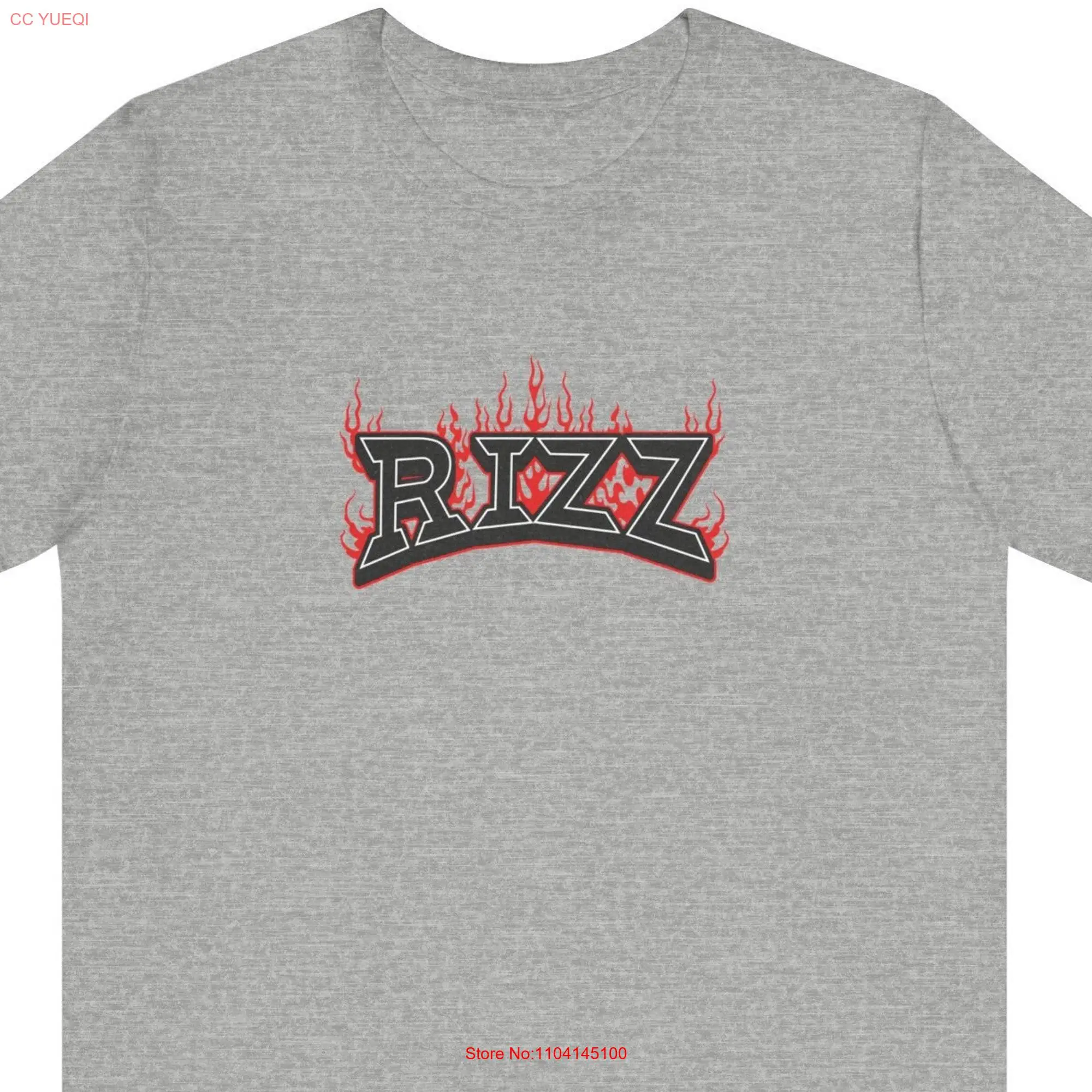 RIZZ Flame Meme T Shirt Bold and Fiery  long or short sleeves