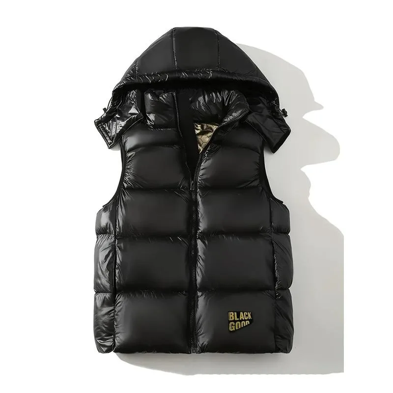 

Men's Black Gold Padded Vest Cross-Border Neutral Style down Vest Other Functionalities Spring Season Lightweight Jacket
