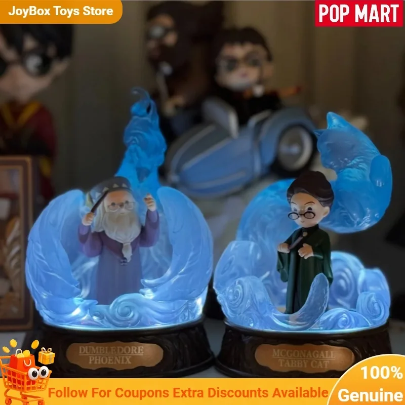 Authentic POPMART Blind Box Mystery Box Harry Potter Patronus Series Luminous Kawaii Anime Doll Figure Toy Desktop Ornament Gift