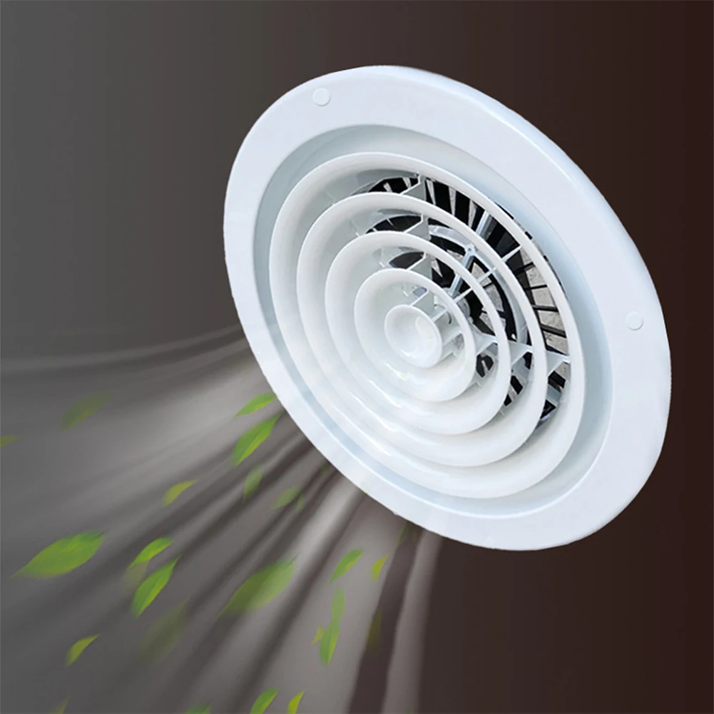 Adjustable Air Ventilation Cover 250mm 300mm ABS Round Ducting Ceiling Wall For Exhaust Fan Inlet Outlet For Bathroom Kitchen