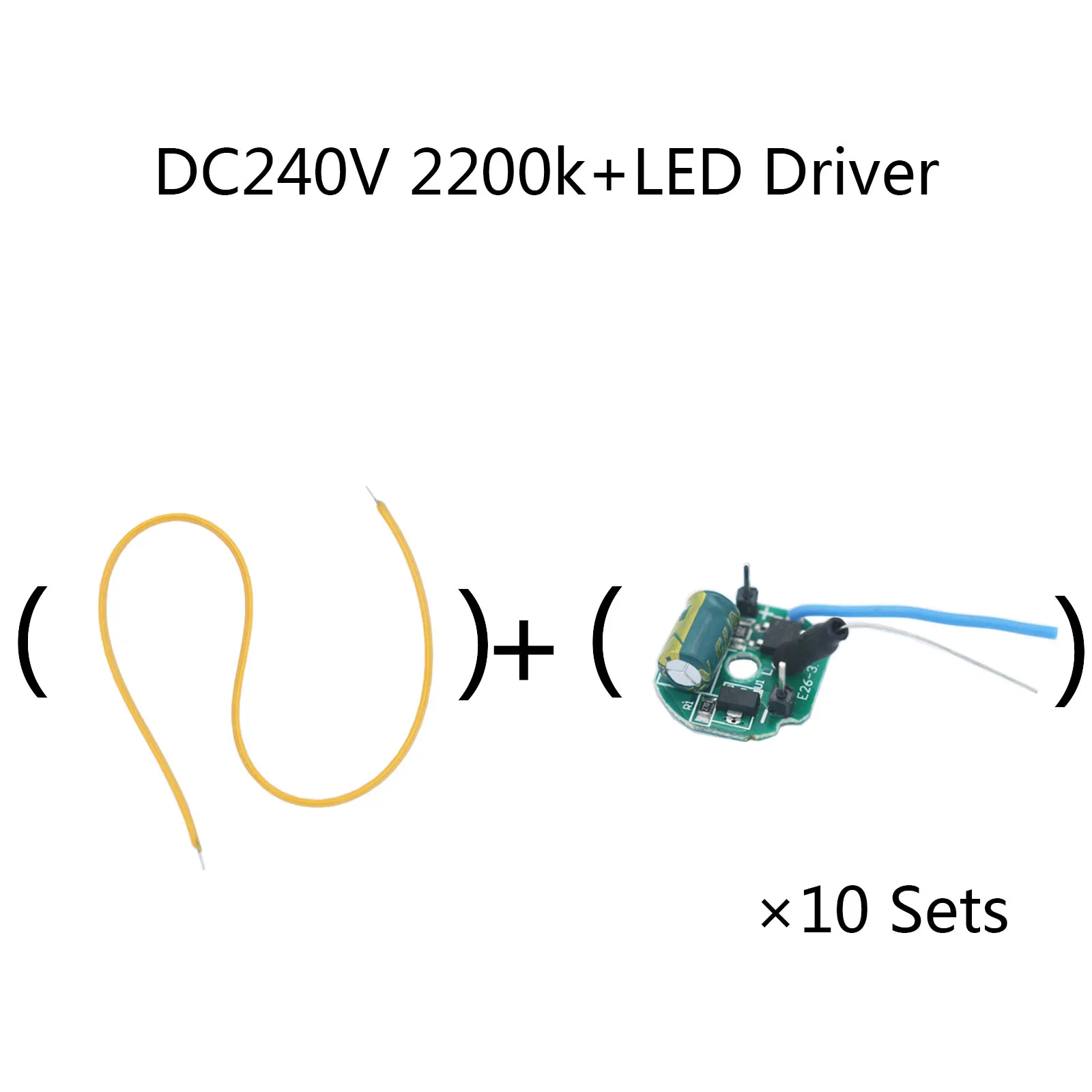 

10 Sets DC240V 300mm Edison Bulb Flexible LED Filament Warm White and LED Driver and Wire Strip Incandescent Diode Soft Filament